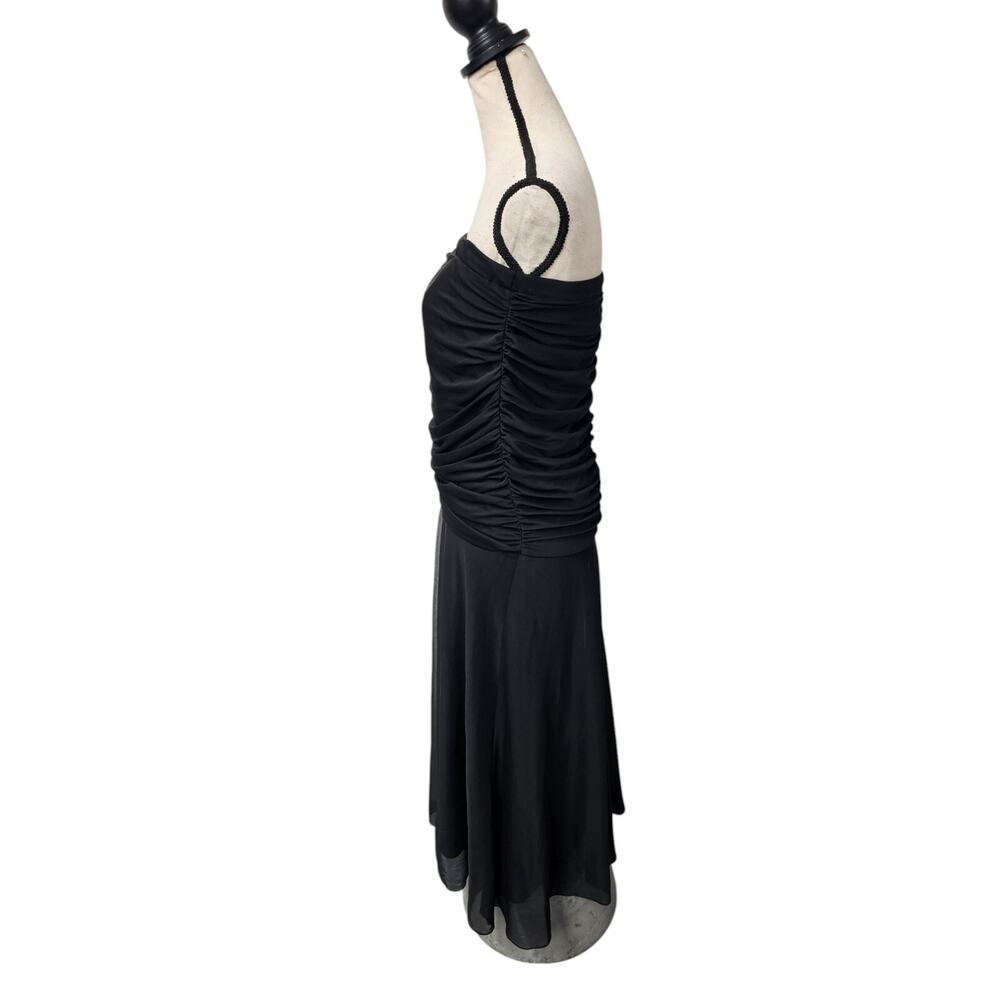 VTG 90s Y2K Patra Strapless Dress Sz 10 Black Witchy Whimsigoth Fairygrunge FLAW - Picture 2 of 12